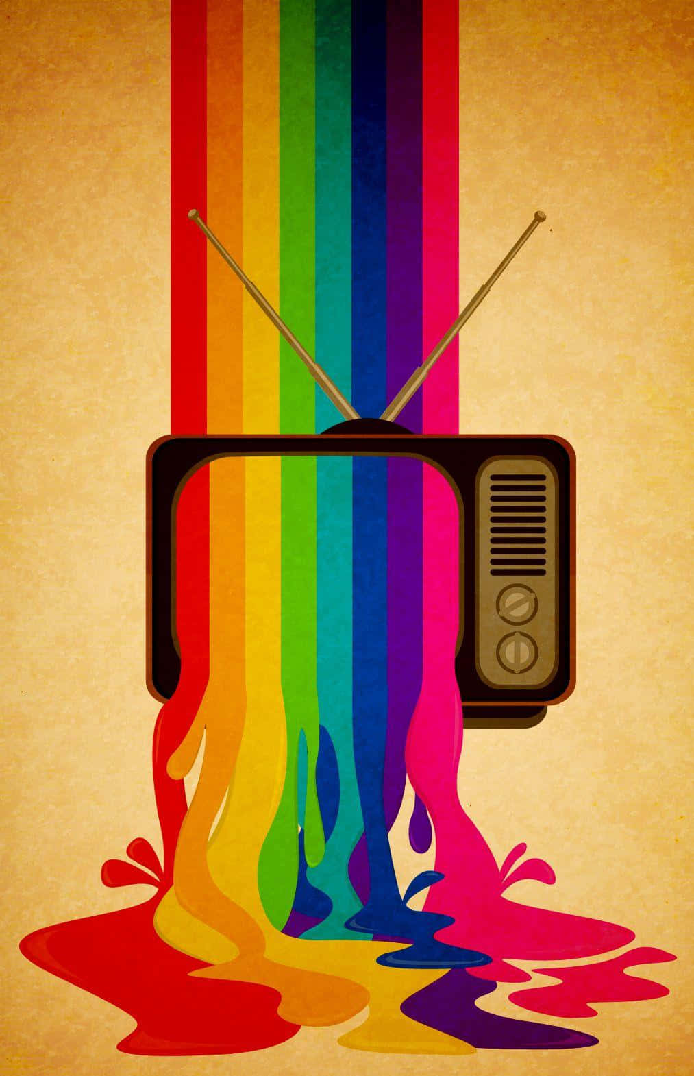 Kecemerlangan Vintage - Set Tv Retro Wallpaper