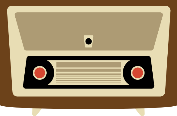 Vintage Radio Illustration PNG