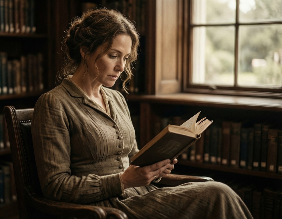 Vintage Reader Wallpaper