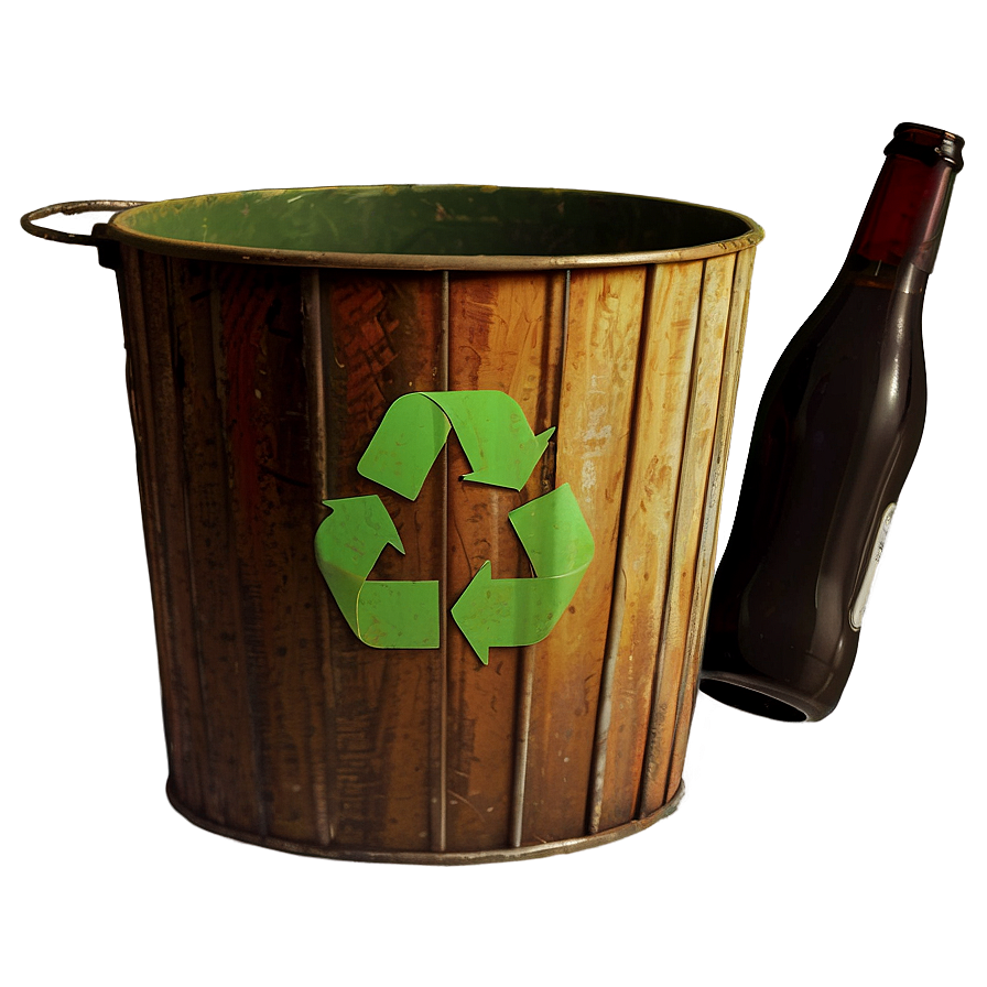 Vintage Recycle Bin Png 06132024 PNG