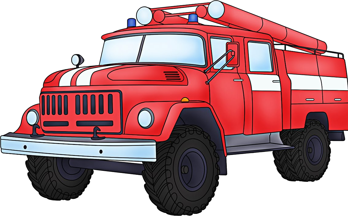Vintage Red Fire Truck Illustration PNG
