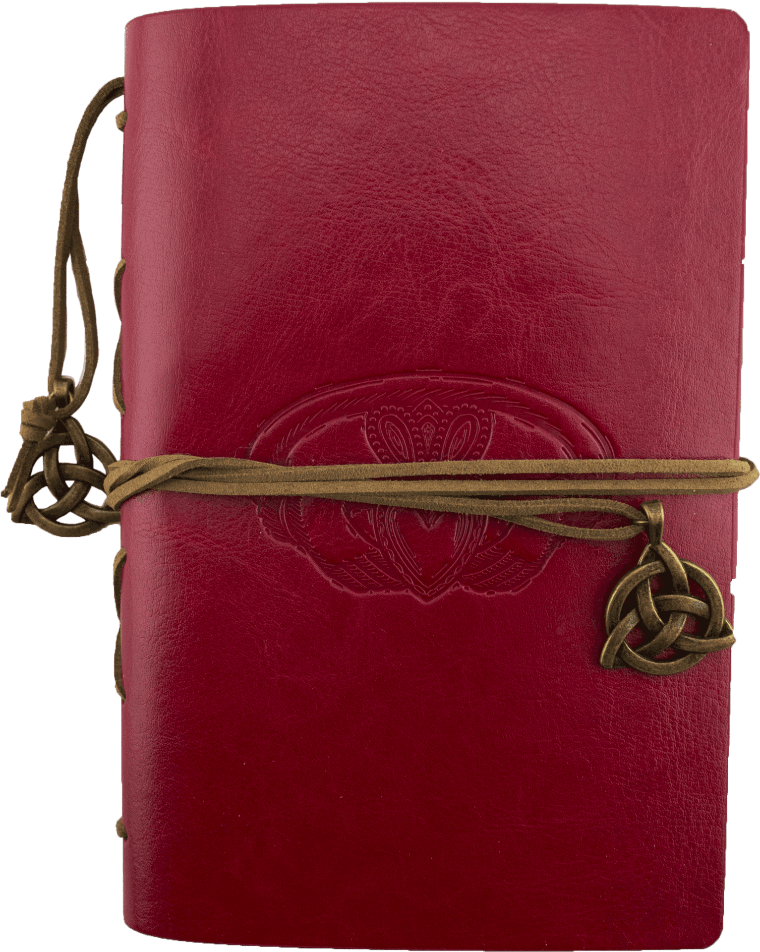 Vintage Red Leather Journal PNG