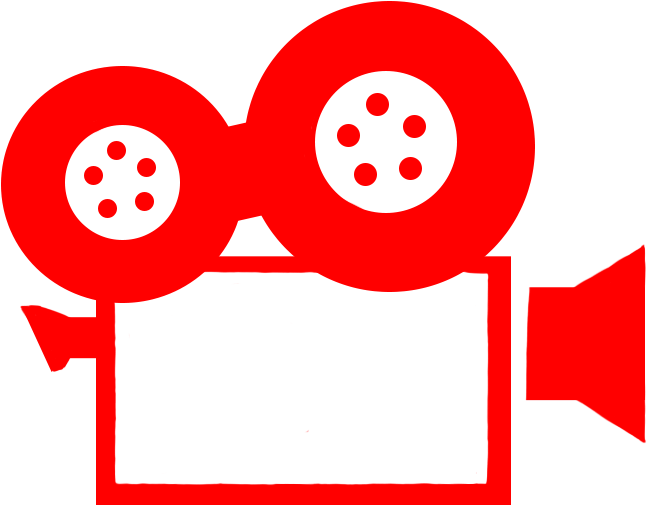 Vintage Red Movie Camera Icon PNG