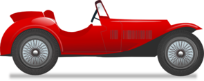 Vintage Red Roadster Car PNG