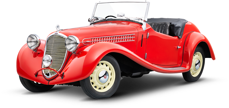 Vintage Red Sports Car Convertible PNG