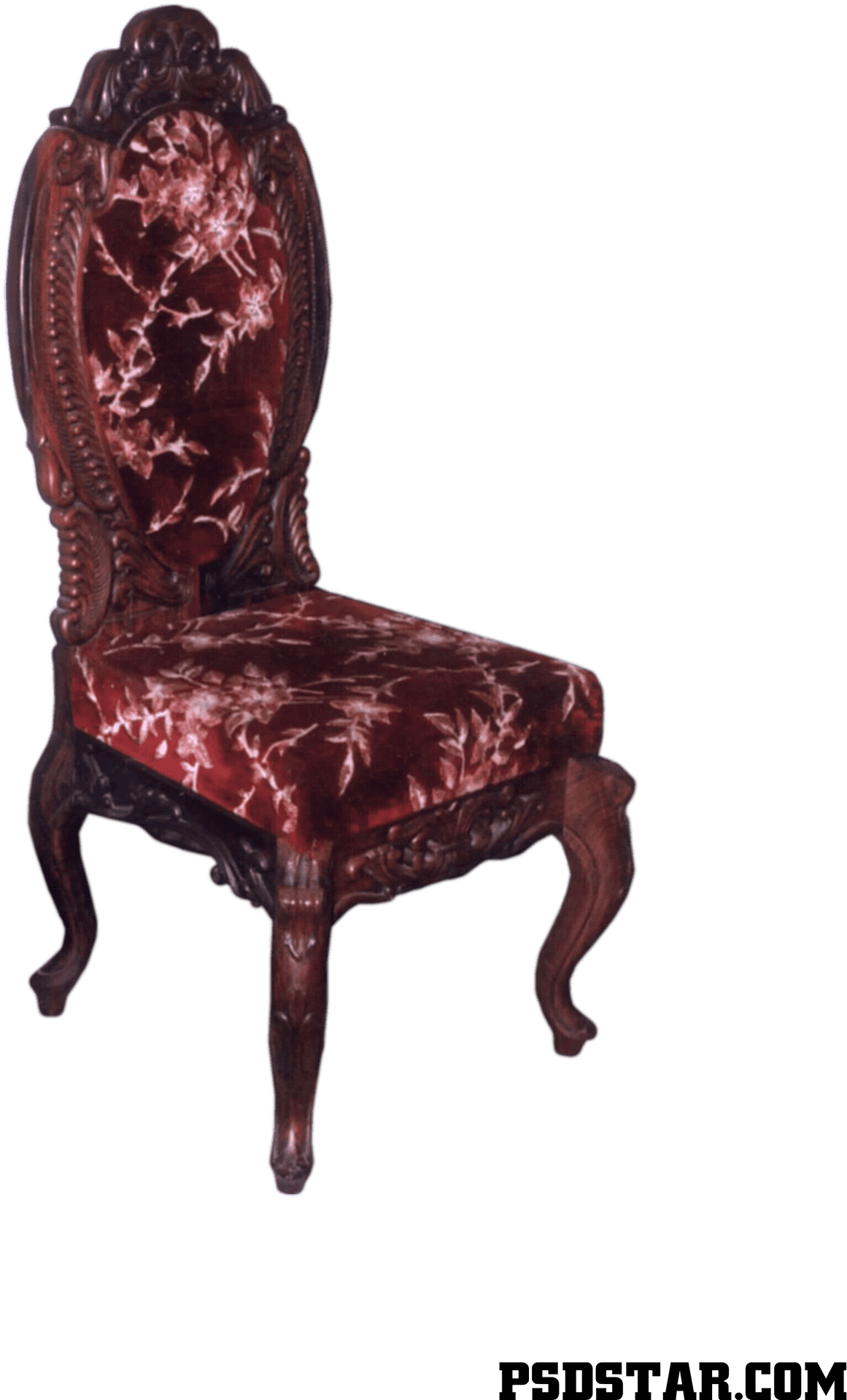 Vintage Red Velvet Chair P S D PNG