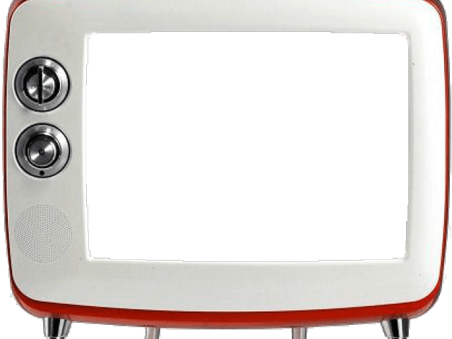 Vintage Redand White Television Set PNG