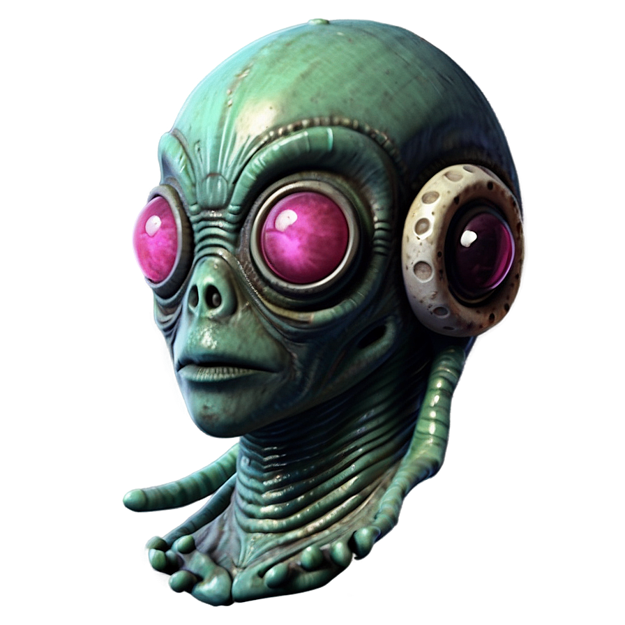 Vintage Retro Alien Png Mae PNG