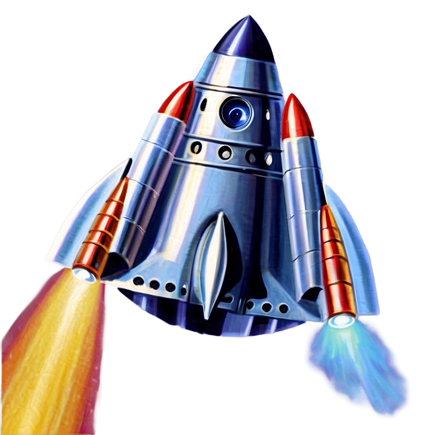 Vintage Rocketship Png Cwm49 PNG