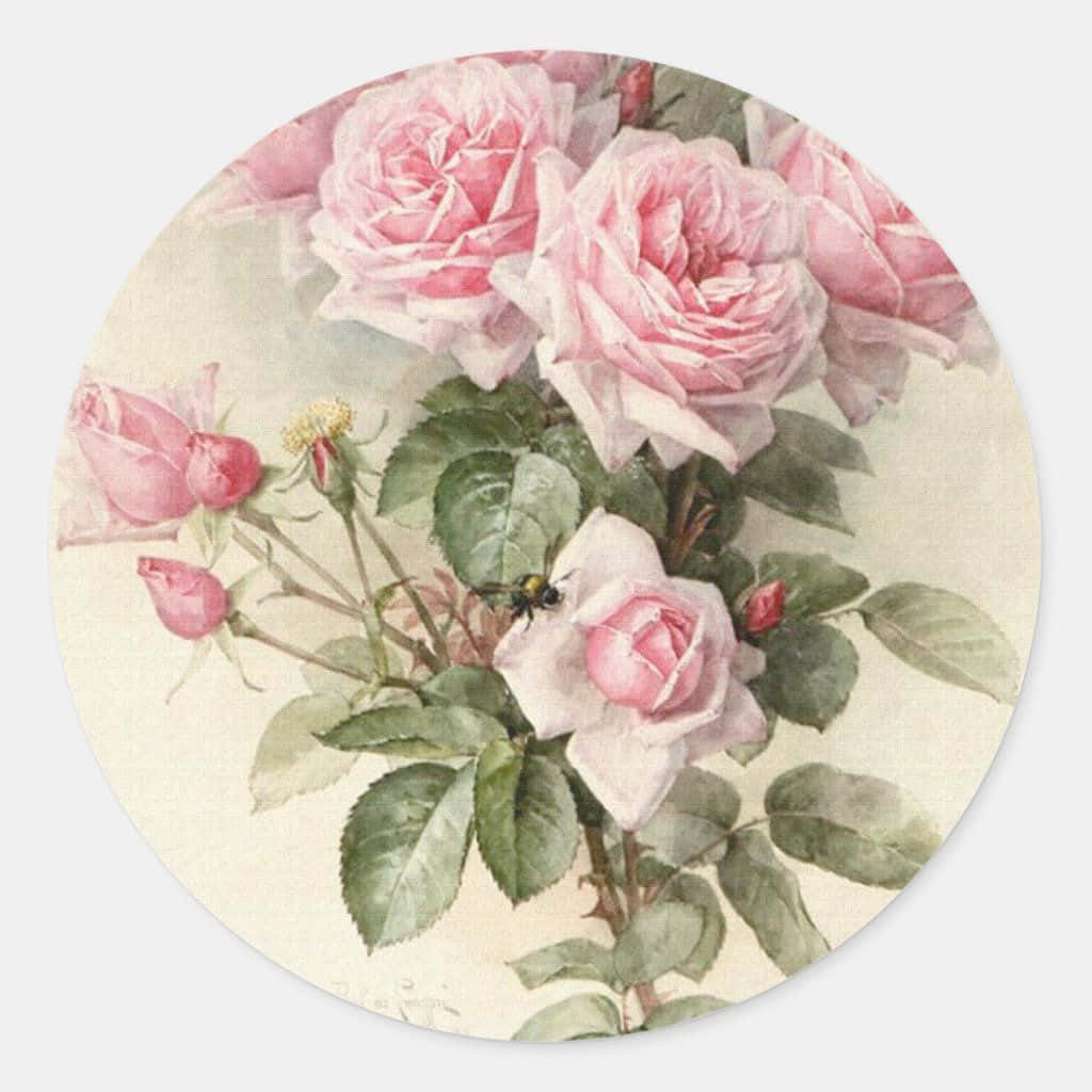Dreamy Vintage Rose Wallpaper