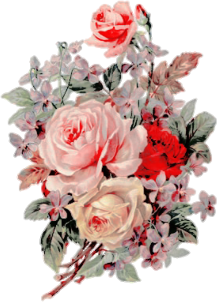 Vintage Rose Bouquet Graphic PNG