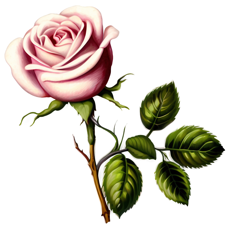 Vintage Rose Clipart Png Mnn78 PNG