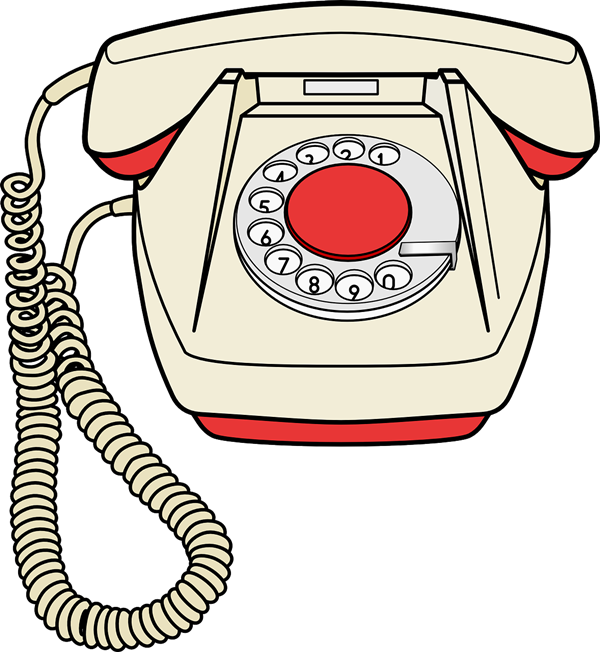 Vintage Rotary Phone Clipart PNG