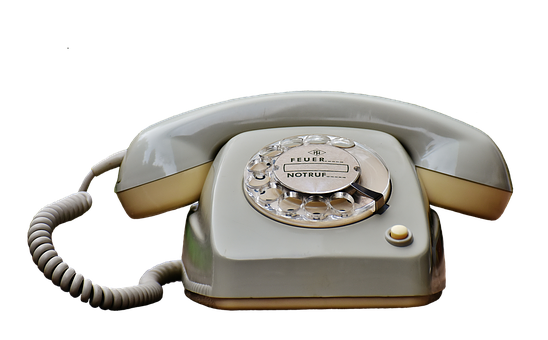 Vintage Rotary Telephone PNG