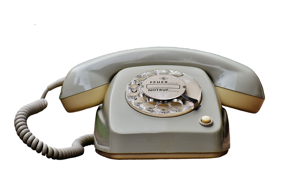 Vintage Rotary Telephone PNG