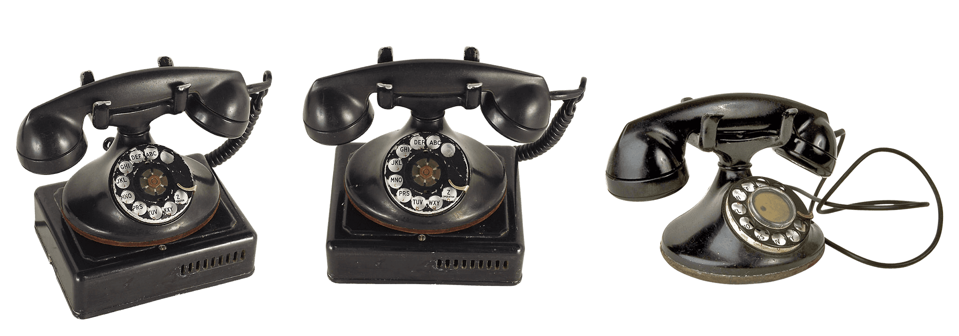 Vintage Rotary Telephones PNG