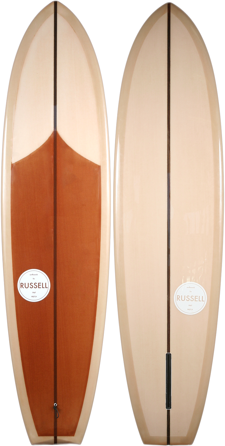 Vintage Russell Surfboards Display PNG
