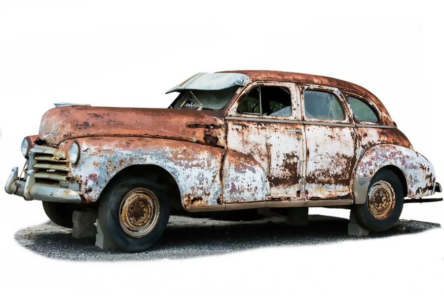 Vintage Rusty Car H D PNG