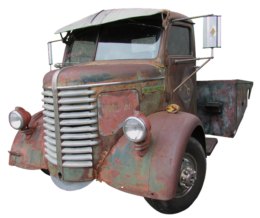 Vintage Rusty Truck PNG
