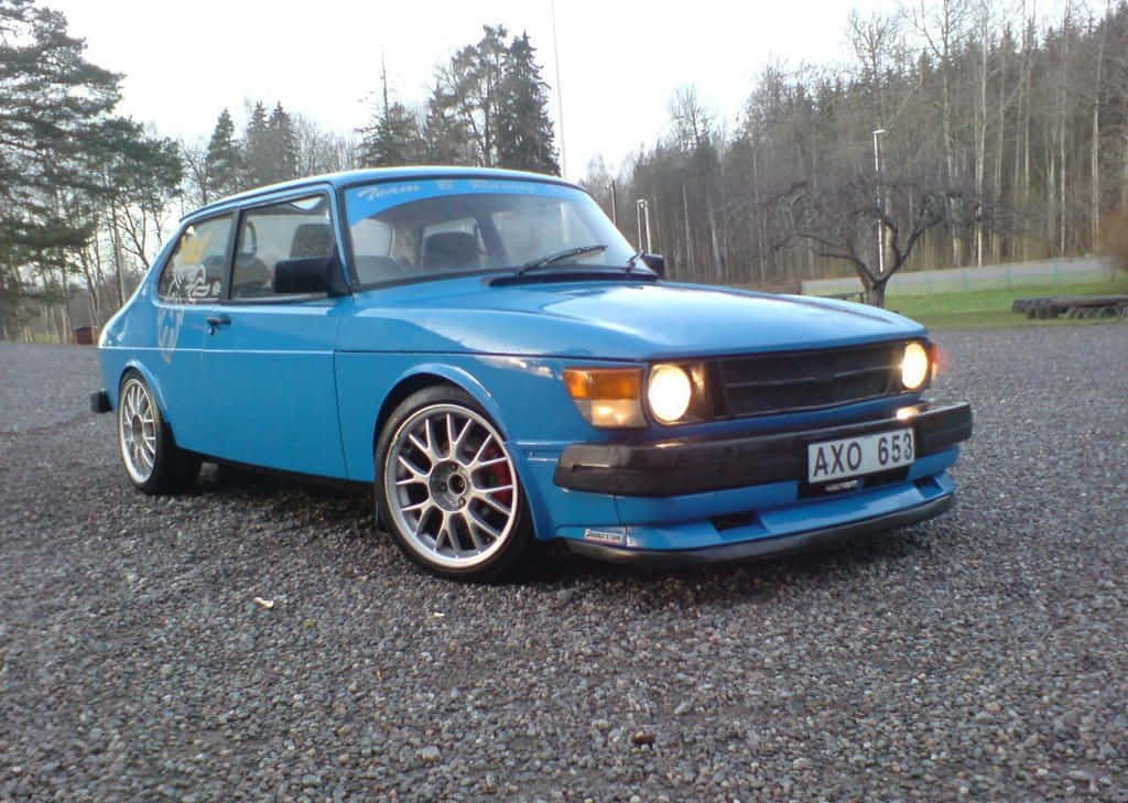 Vintage Saab 99- A Classic Masterpiece Wallpaper