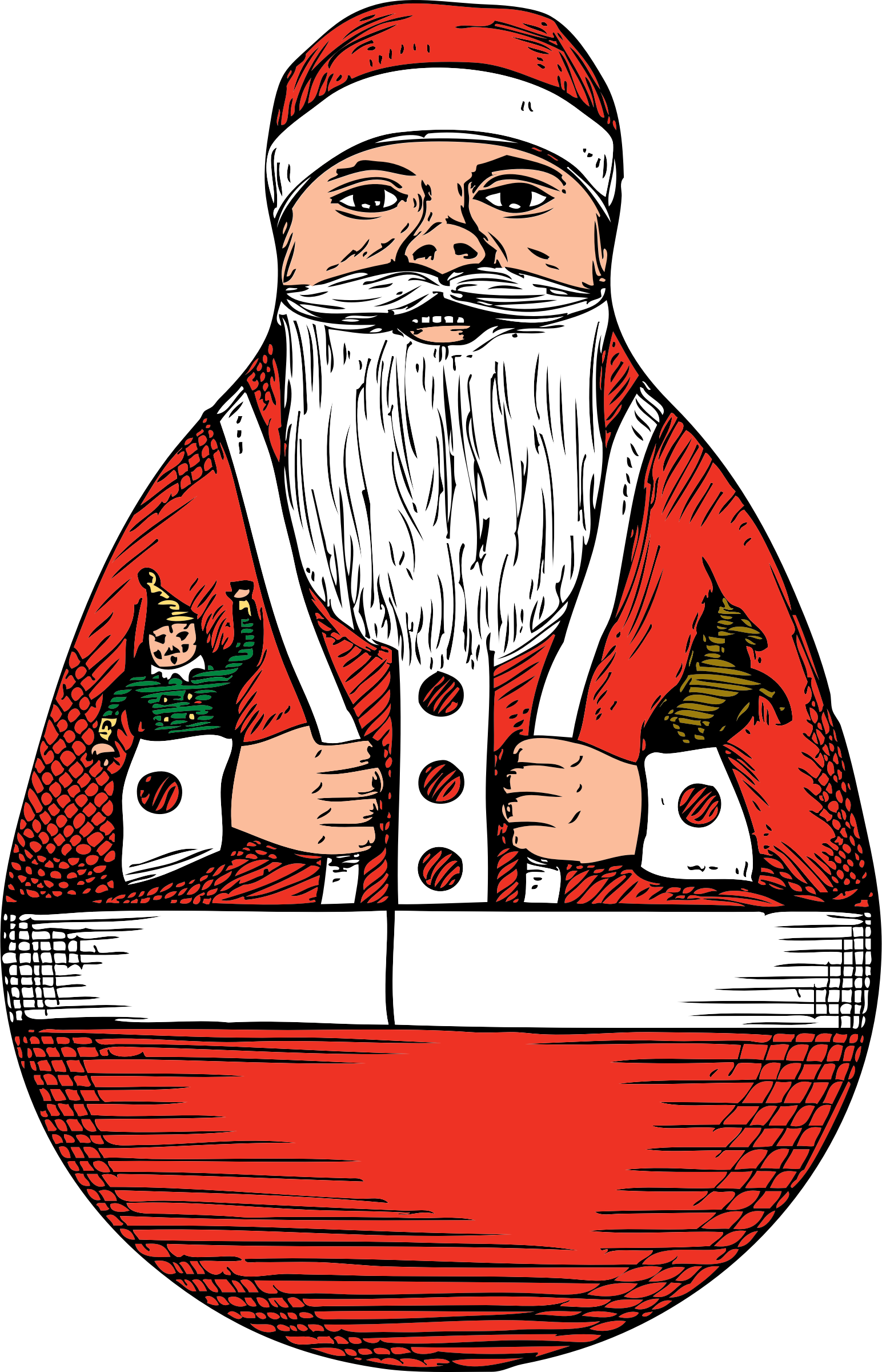 Vintage Santa Claus Illustration PNG