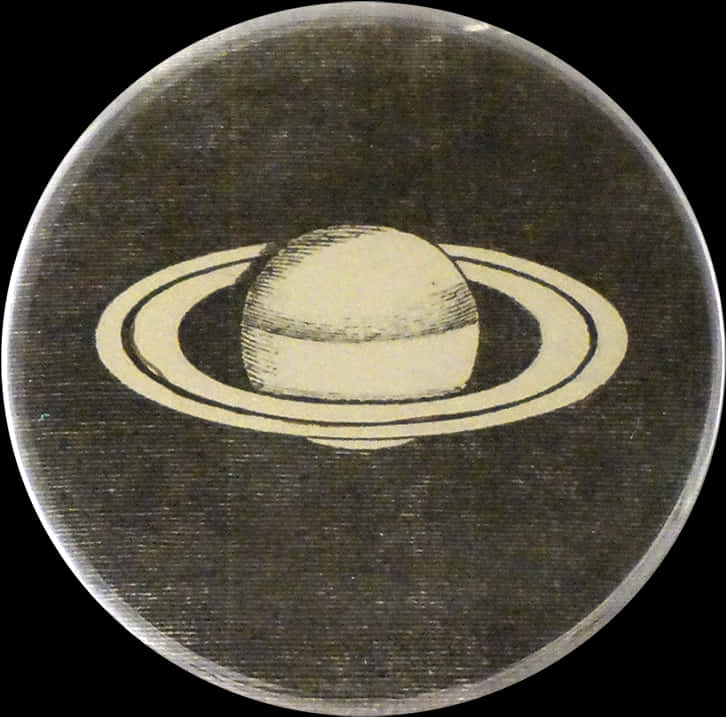 Vintage Saturn Illustration PNG