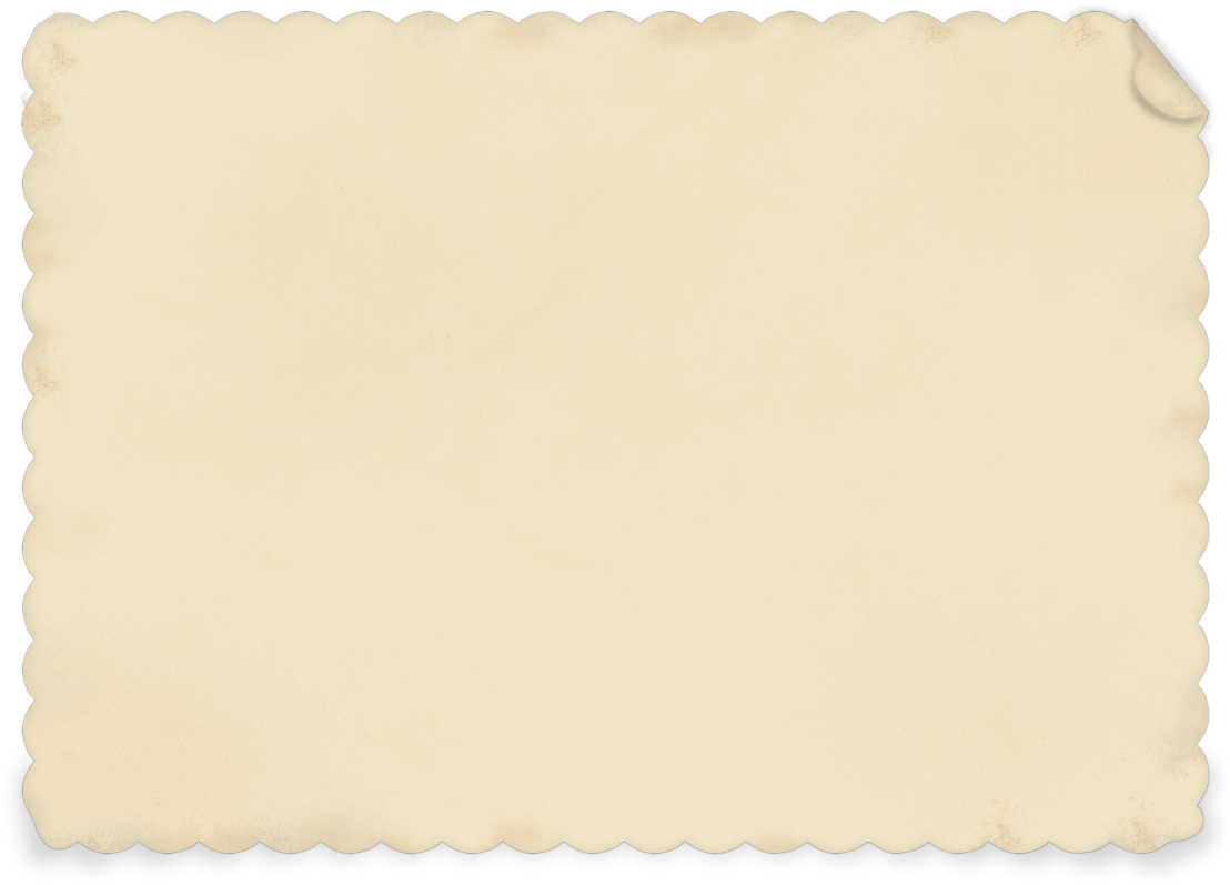 Vintage Scalloped Edge Blank Note Paper PNG