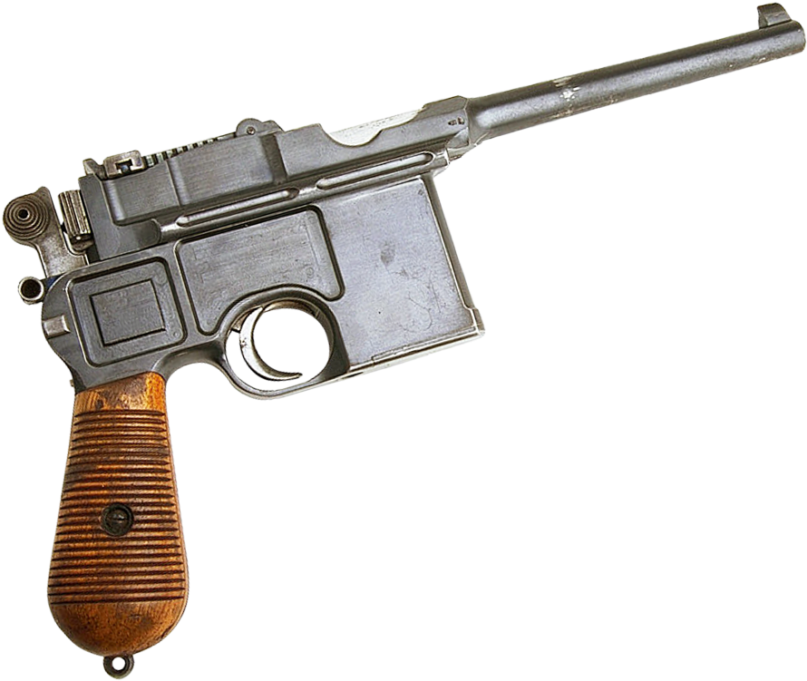 Vintage Semi Automatic Pistol PNG