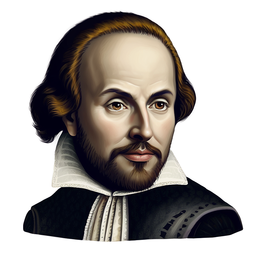 Download Vintage Shakespeare Portrait Png Vbs | Wallpapers.com