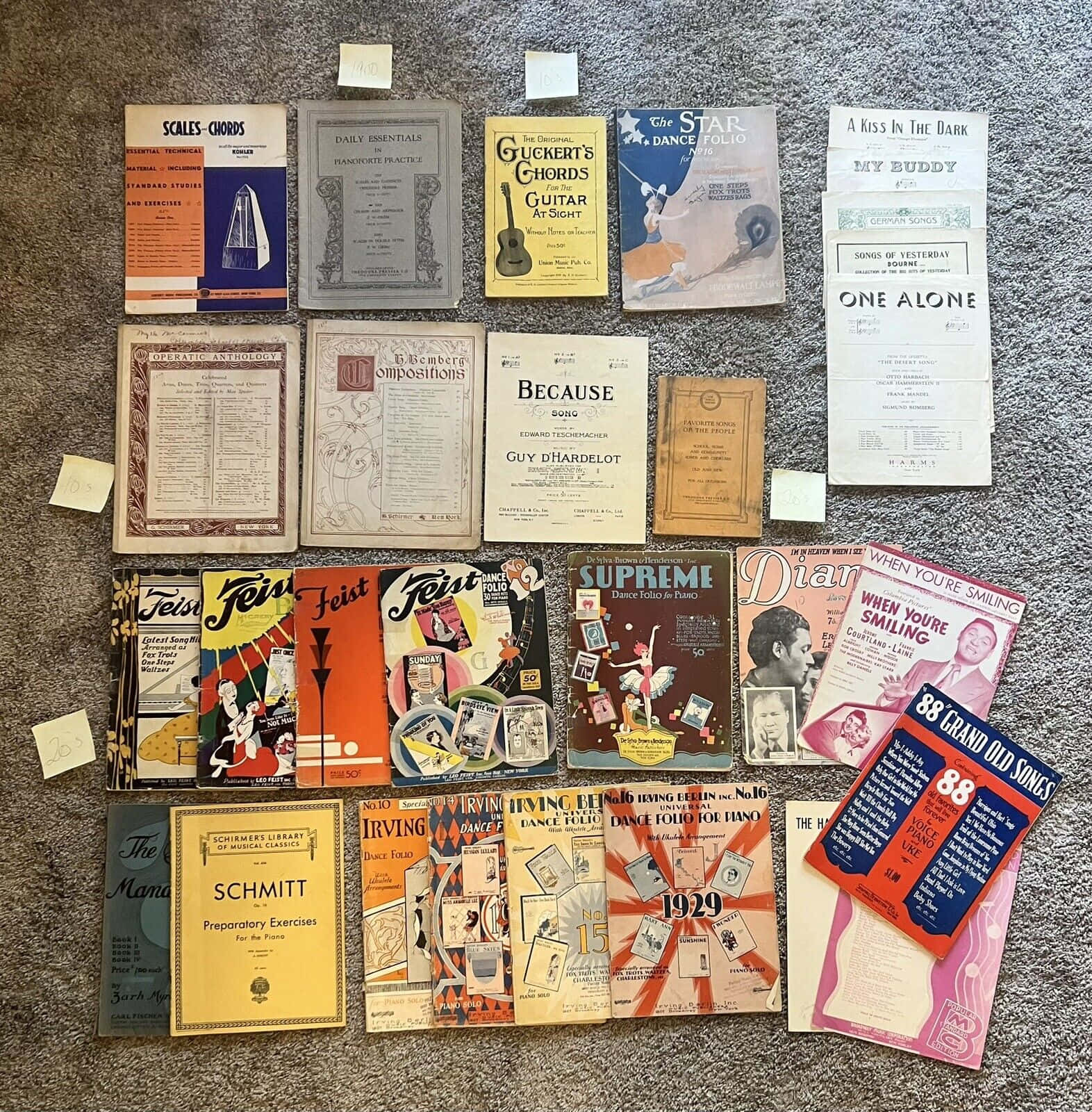Vintage Sheet Music Collection Wallpaper