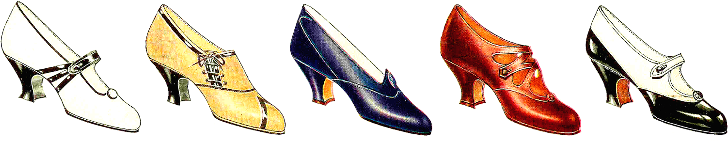 Vintage Shoes Collection PNG