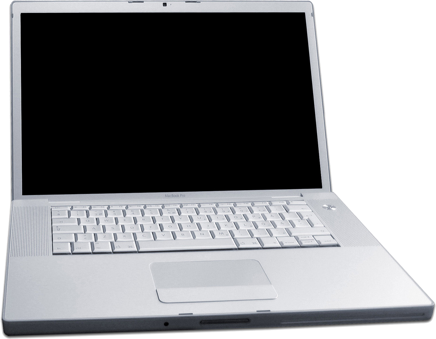 Vintage Silver Laptop Isolated PNG