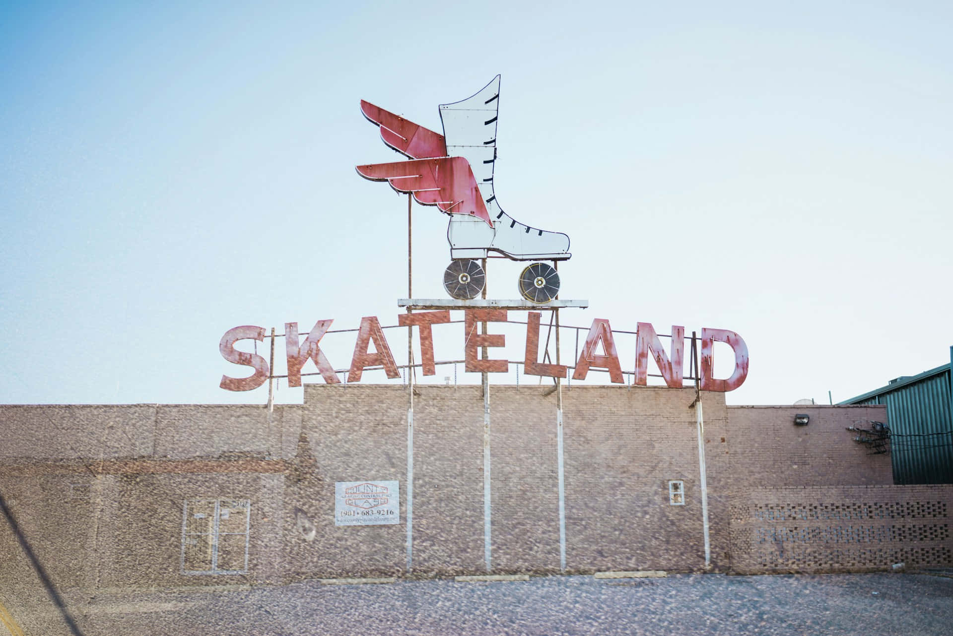 Panneau Vintage De Skate Land Fond d'écran