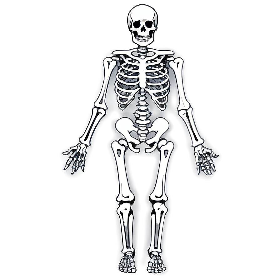 Vintage Skeleton Diagram Png 3 PNG