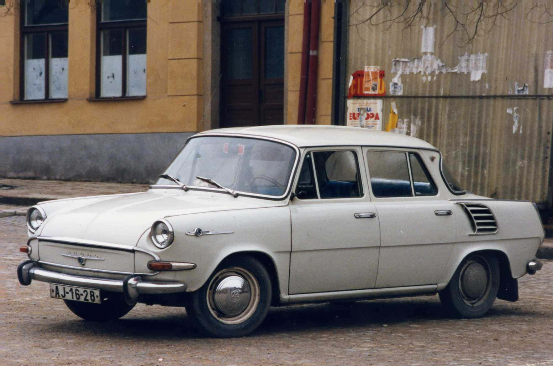 Vintage Skoda 1000 Mb Klassieke Auto Achtergrond