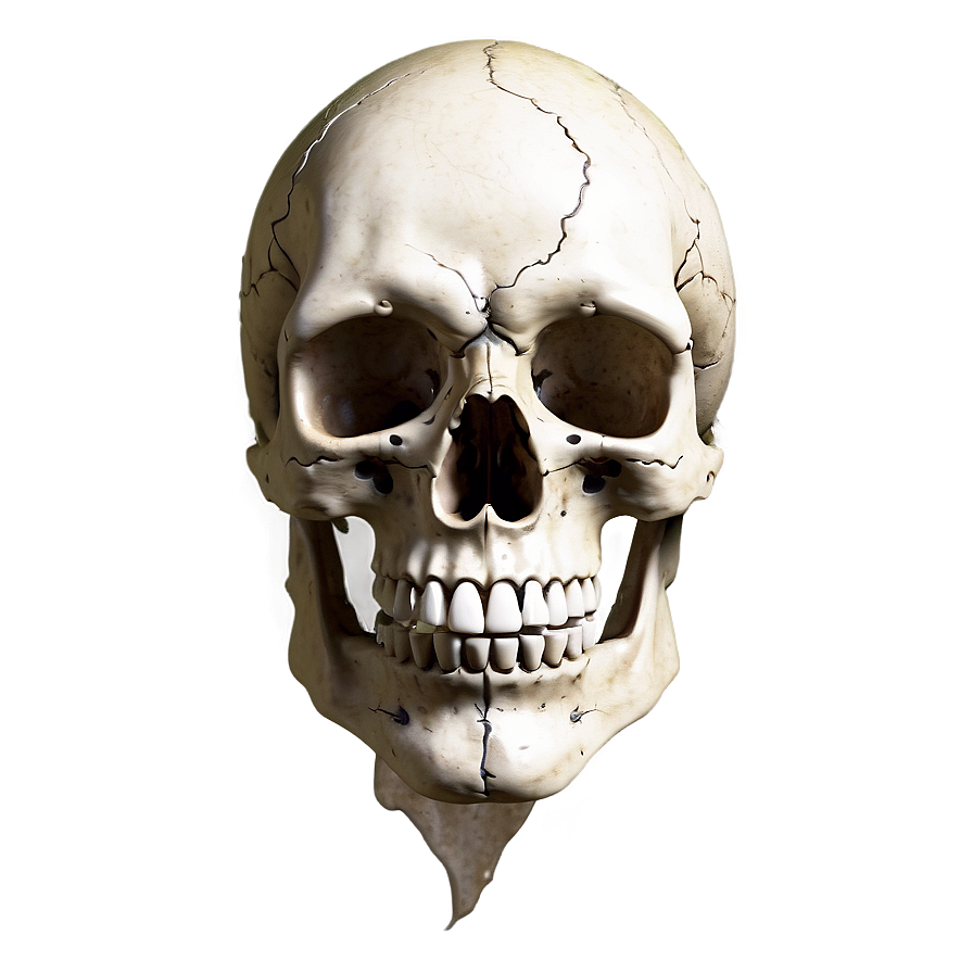 Vintage Skull Face Rendering Png Ykx PNG