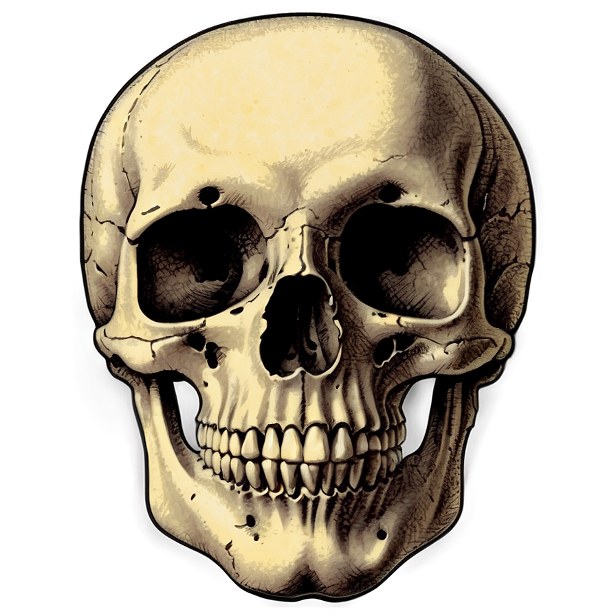 Vintage Skull Graphic Png B PNG