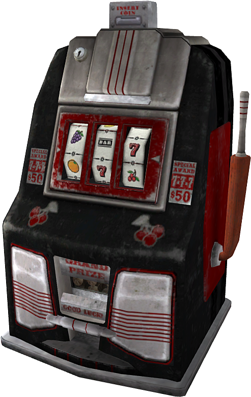 Vintage Slot Machine3 D Model PNG
