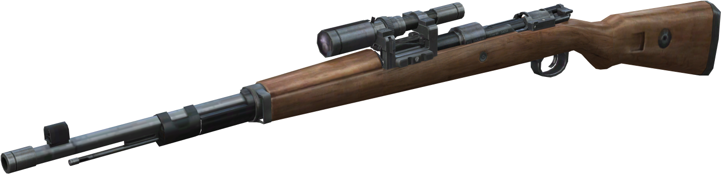 Vintage Sniper Riflewith Scope PNG
