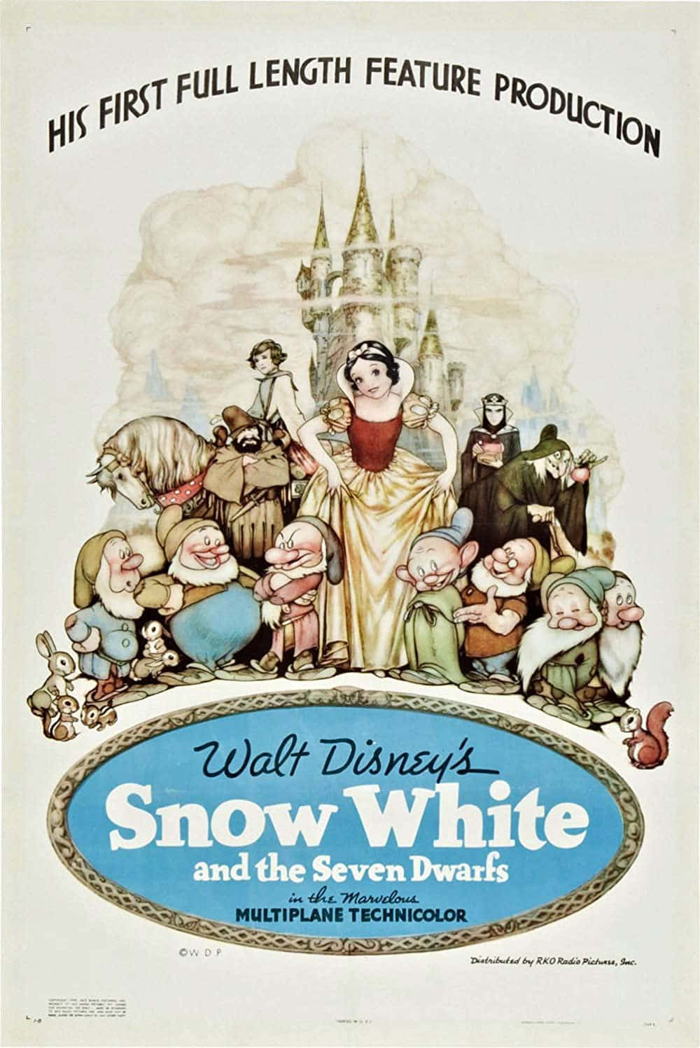 Vintage Snow White And The Seven Dwarfs Poster Wallpaper