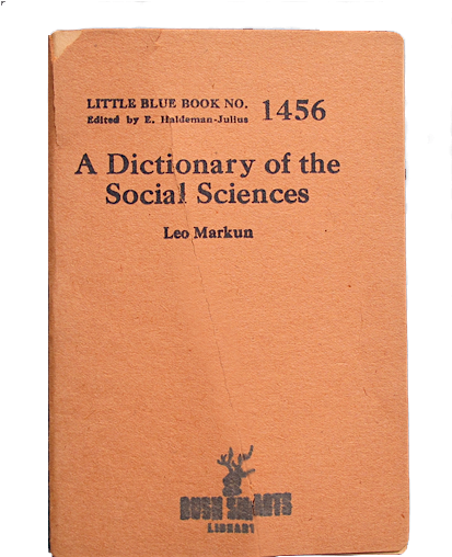 Vintage Social Sciences Dictionary Cover PNG