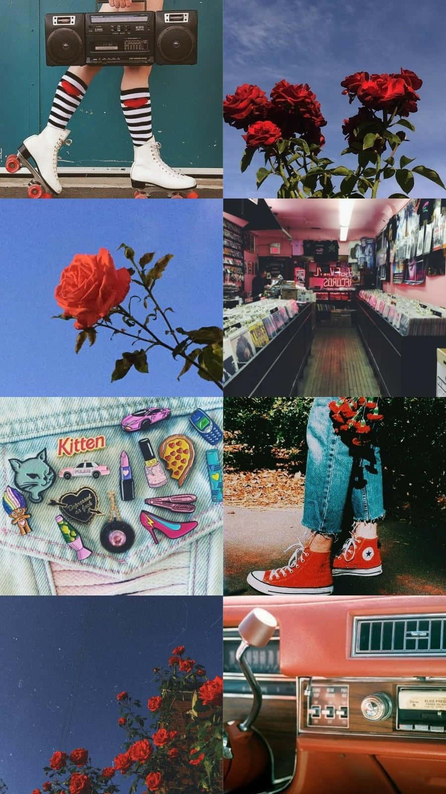 Vintage Soft Aesthetic Collage Wallpaper