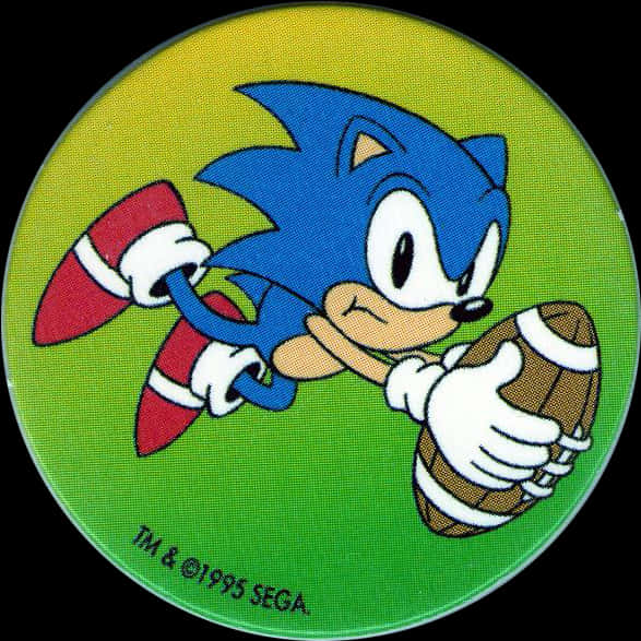 Vintage Sonic Holding Ring1995 PNG