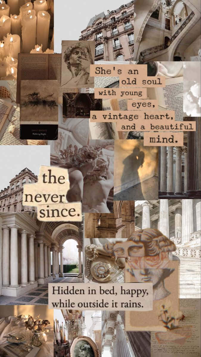 Vintage Soul Collage Aesthetic Wallpaper