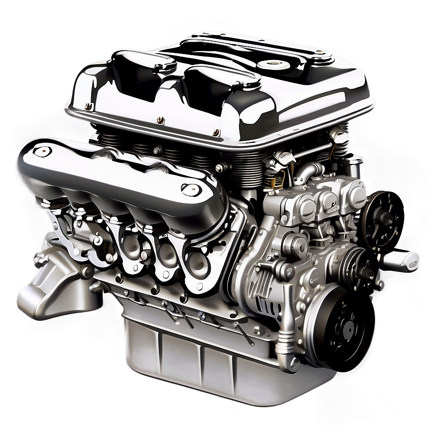 Vintage Sports Car Engine Operation Png 06132024 PNG