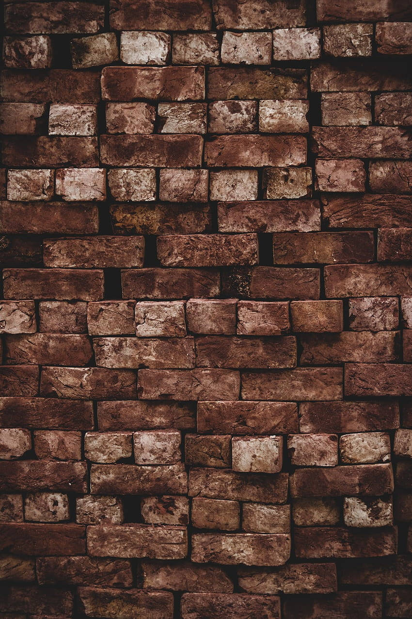 Vintage Stack Of Brick Wall Texture Wallpaper