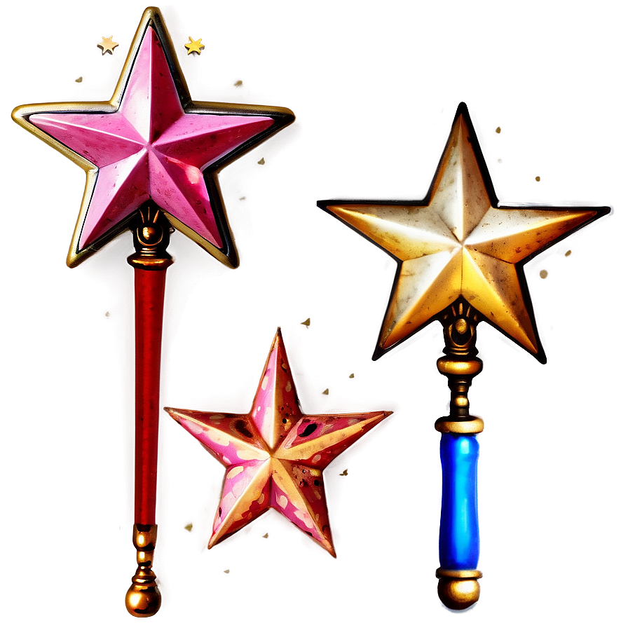 Vintage Star Wand Png Wlt PNG