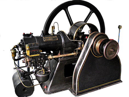 Vintage Steam Engine Machinery PNG