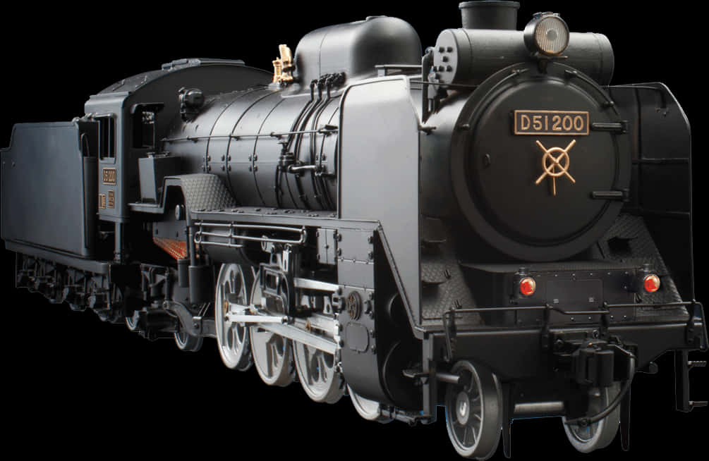 Vintage Steam Locomotive D51200 PNG