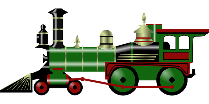 Vintage Steam Train Illustration PNG